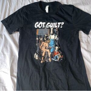 RARE Got guilt got milk dairy cow pin up girl nude t shirt